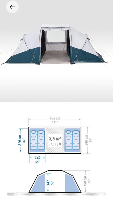 Namiot Quechua Arpenza 4.2 Fresh&Black