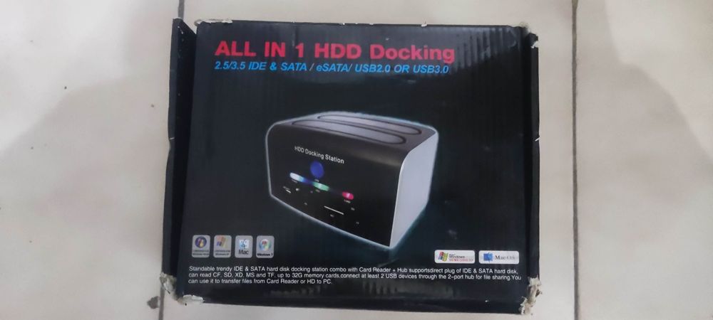 Docking para discos HD e Sata e cartão
