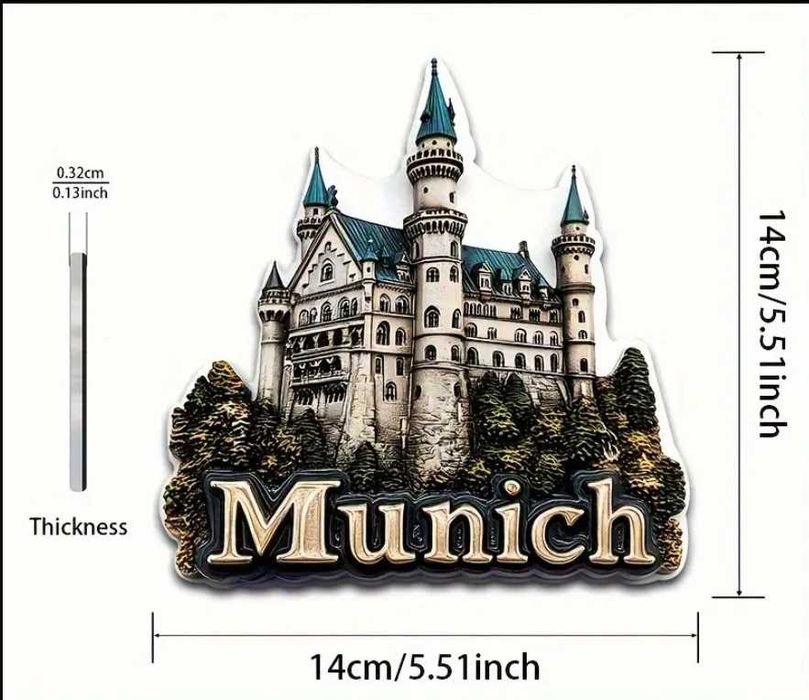 Magnes na lodówkę Zamek Neuschwanstein w Monachium