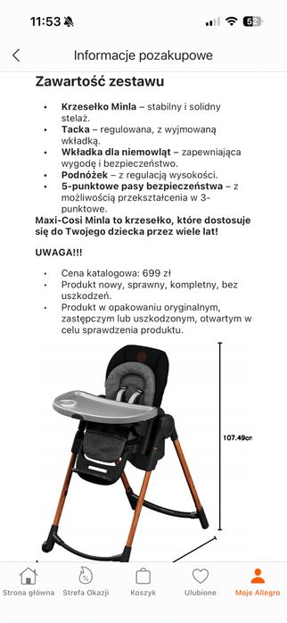 Krzesłko do karmienia MAXI-KOSI Minia