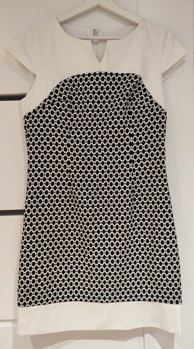 Sukienka biało czarna