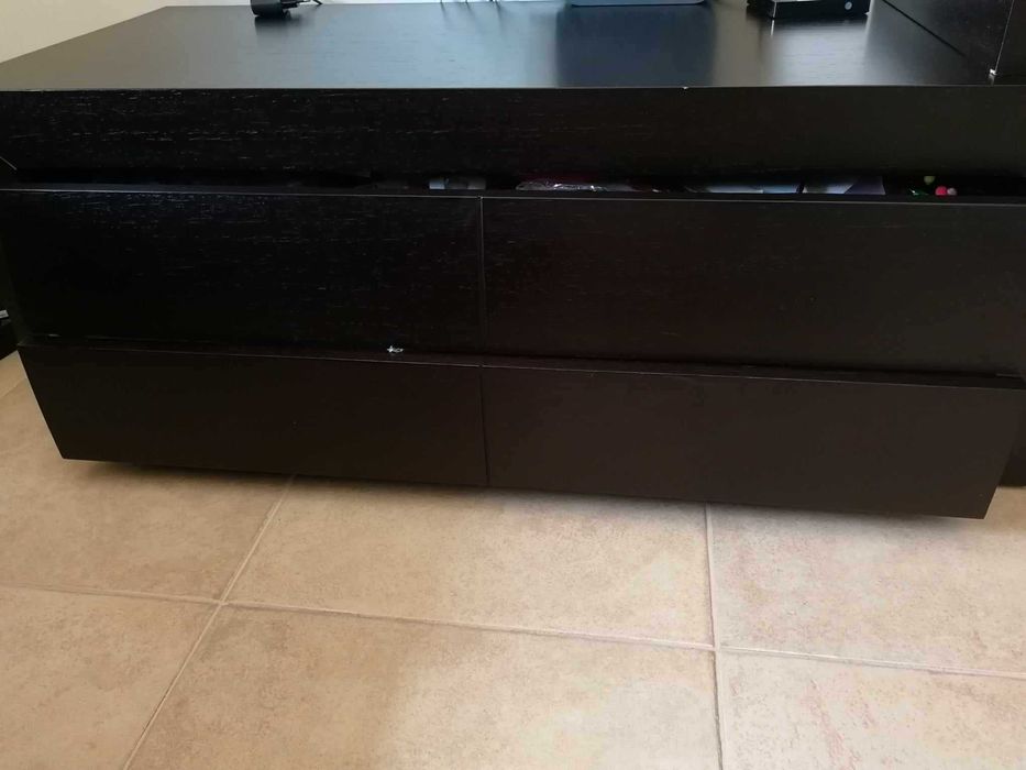 Mobília completa de sala de estar (Carvalho Wengue)