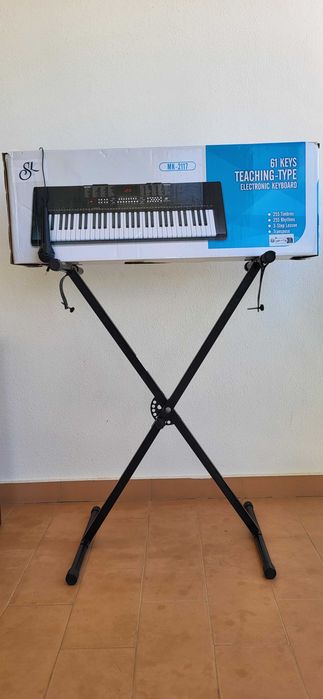 Teclado Eletrónico MK-2117 + Suporte + Microfone / Electronic Keyboard + Stand + Mic
