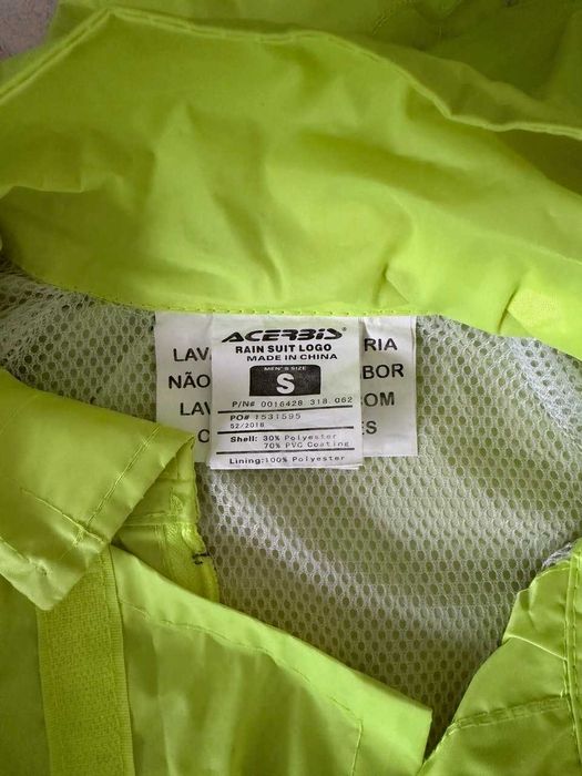 Мотодощовик ACERBIS Logo Black Yellow, куртка + штани, розмір S
