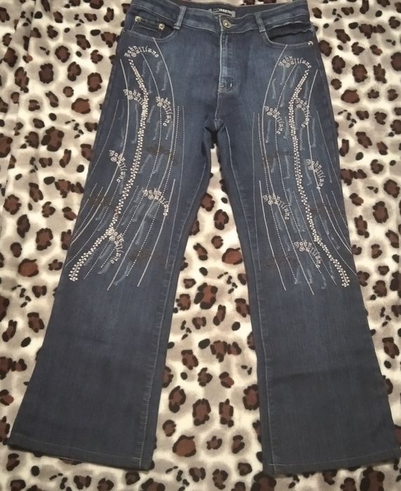 Джинси жіночі утеплені з вишивкою