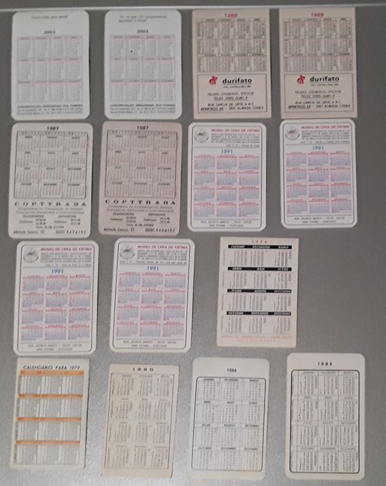 Calendários de bolso tema: religião/religiosos