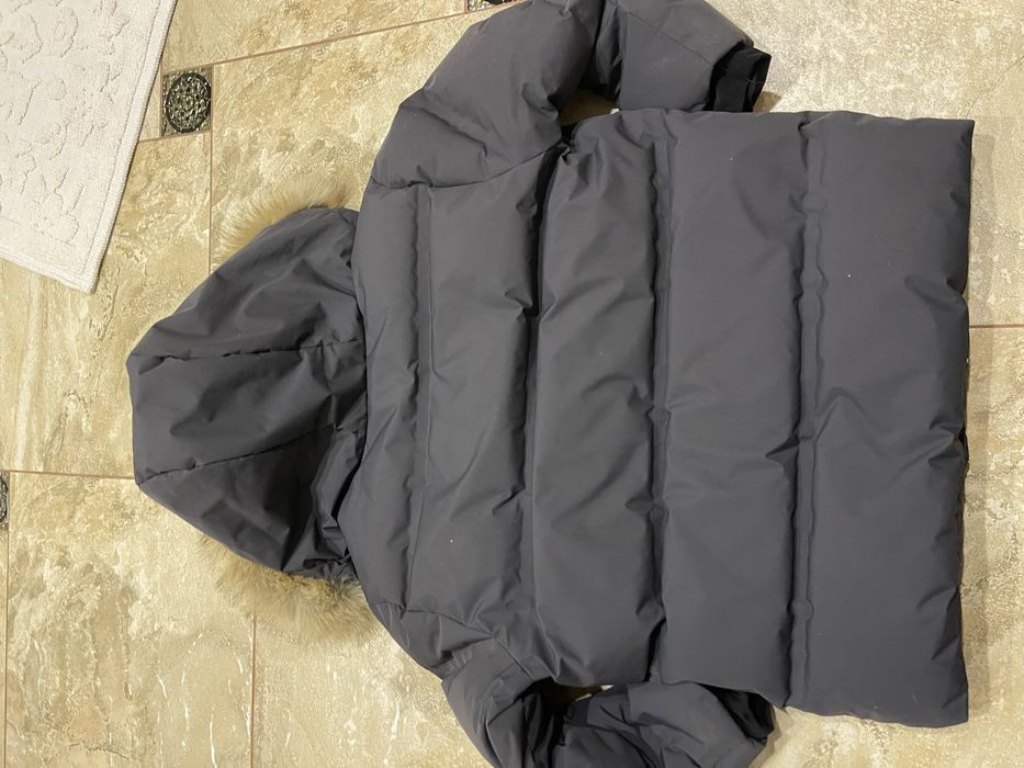 Пуховик Zara для хлопчика 134-140 р на 8-9 р колір темно сірий