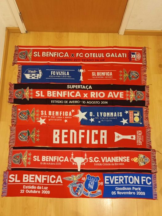 SL Benfica cachecol de jogo de futebol novo oficial, artigo de coleção