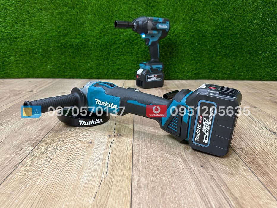 Набір акумуляторний Makita Болгарка DGA504BL Гайковерт DTW850BL 36V9Ah