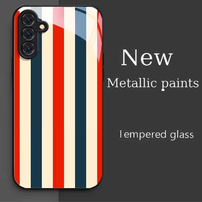 Etui Case do Samsung Galaxy A56 5G, paski granat czerwień