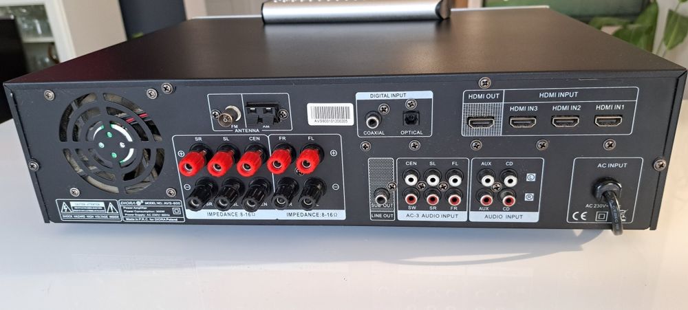 DIORA AVS 600  Cyfrowy Wzmacniacz Kina Domowego  5.1