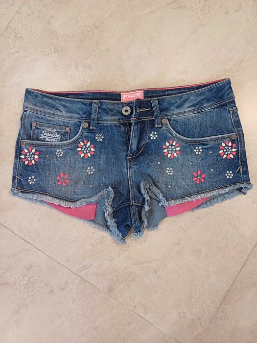 Spodenki szorty jeansowe roz. S SuperDry