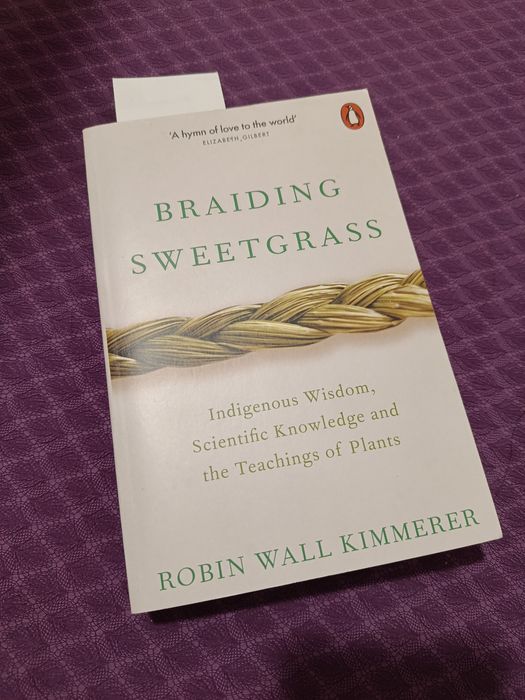 Livro "braiding sweetgrass" Robin WAll Kimmerer Usado em Inglês