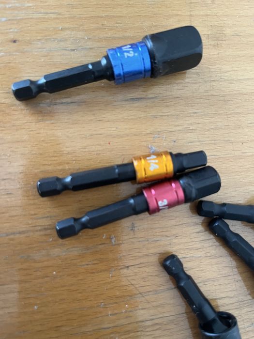 Набор 6шт наконечник гайковерта шуруповерта ударный 1/4 1/4 3/8 1/2