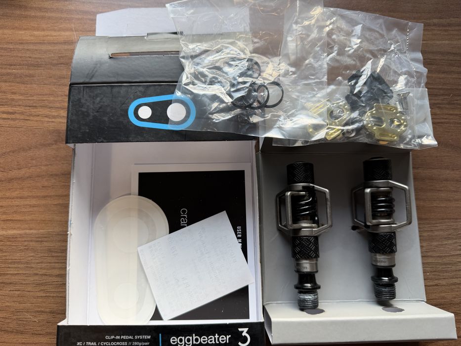Pedały Crankbrothers Eggbeater 3 Black + Traction Pads + bloki | 200 km | gwarancja
