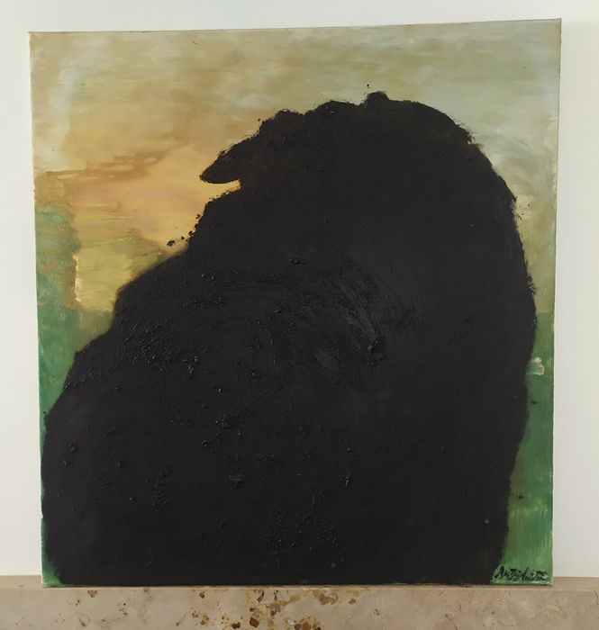 Canvas "The Bull", mixed technique: oil and sand on canvas64552047303937121