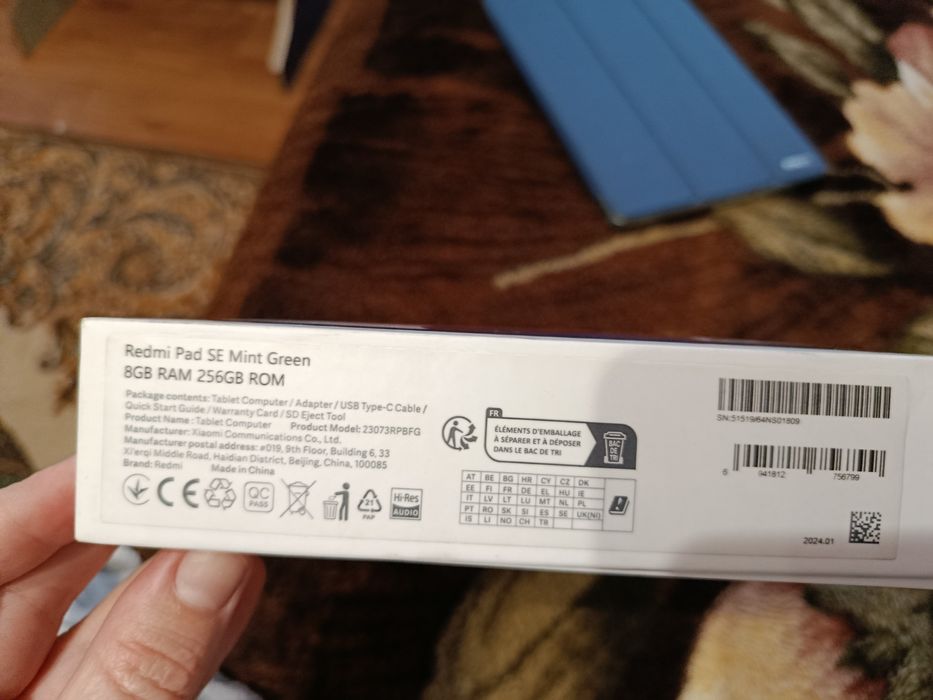 Планшет Xiaomi Redmi Pad SE 8/256GB Мint Green