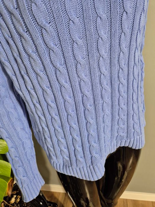 Sweter damski niebieski oryginalny markowy Land's End S 36