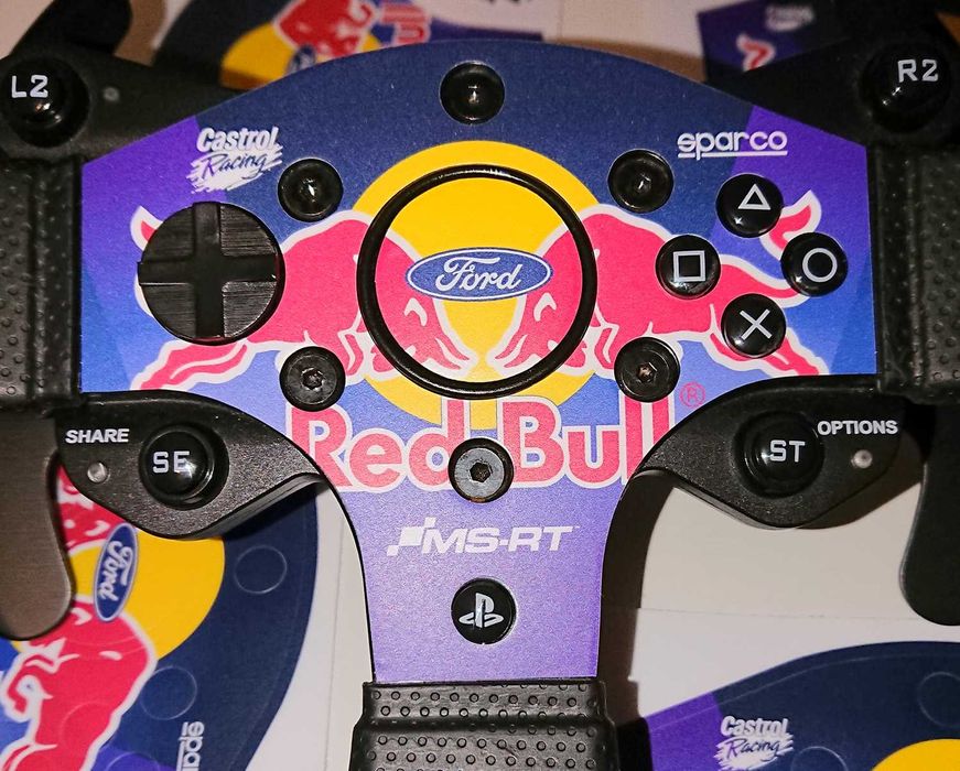 Naklejki na kierownicę Thrustmaster T300 RS GT różne wzory laminat UV