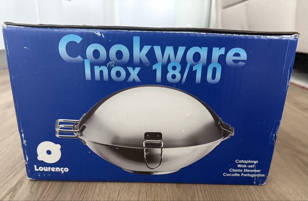 Cataplana Lourenço 24 cm em inox 18/10 com caixa