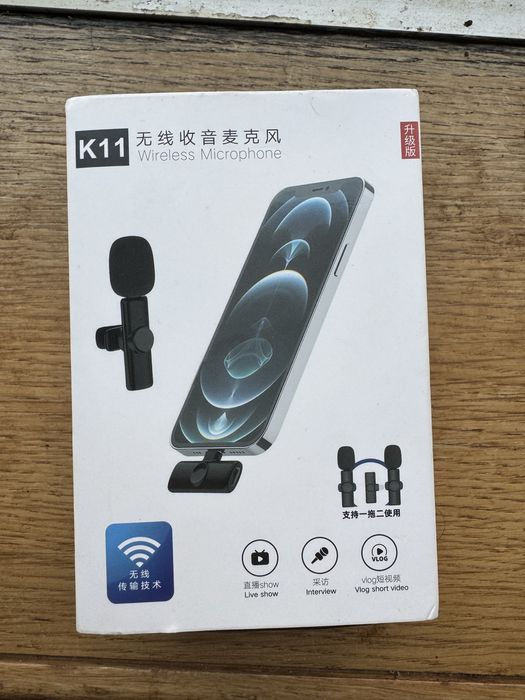 2 Microfones lapela sem fio wireless