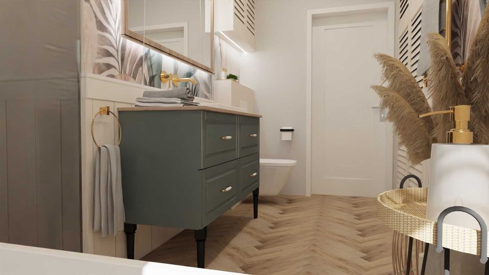 Projekt wnętrz, wizualizacje 3D kuchni, łazienki, salonu, home staging