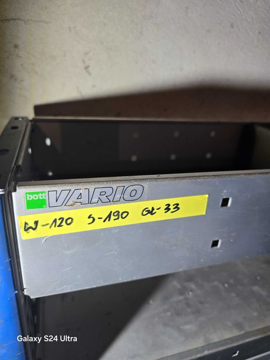 2x BOTT zabudowa serwisowa regał półka szuflady, imadło, transport