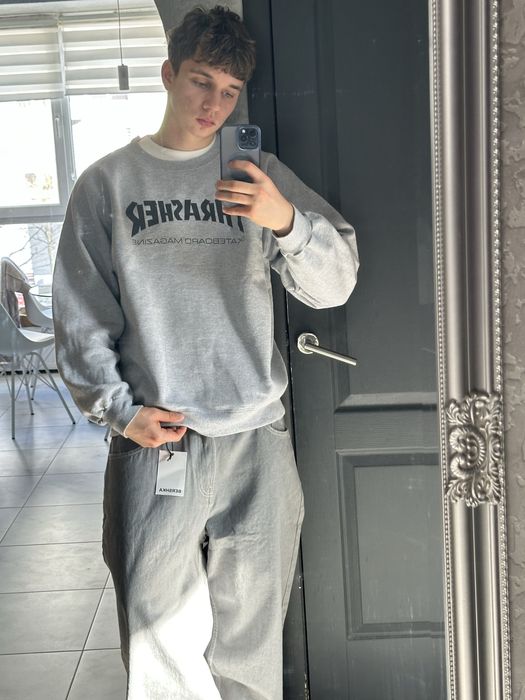 Trasher sk8 baggy hoodie свитшот трешер ск8 реп стритвир трешер трашер