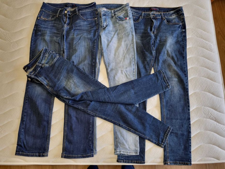 Komplet 4 par spodni - jeans niebieskie - polecam!