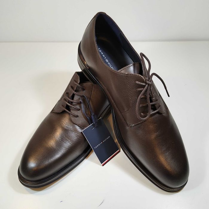 Tommy Hilfiger Core RWB skórzane półbuty męskie Cocoa 44