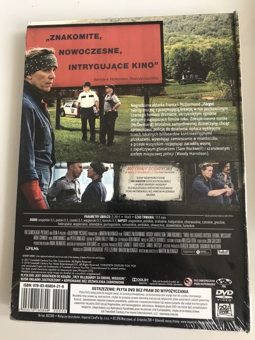 Trzy Billboardy za Ebbing - DVD - FOLIA