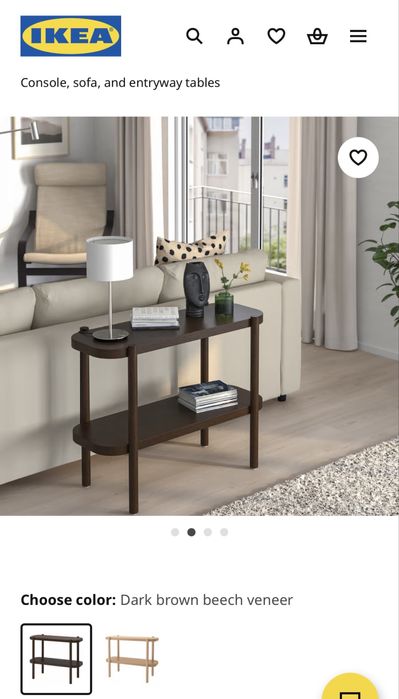 Consola / mesa de apoio castanha IKEA