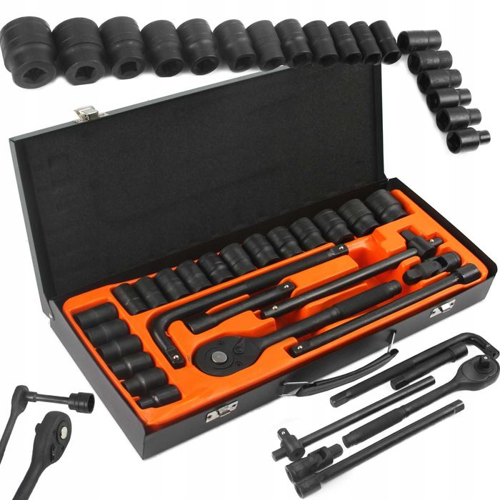 KLUCZE NASADOWE Udarowe nasadki 24el. 12-kąt BJC /8-32MM/