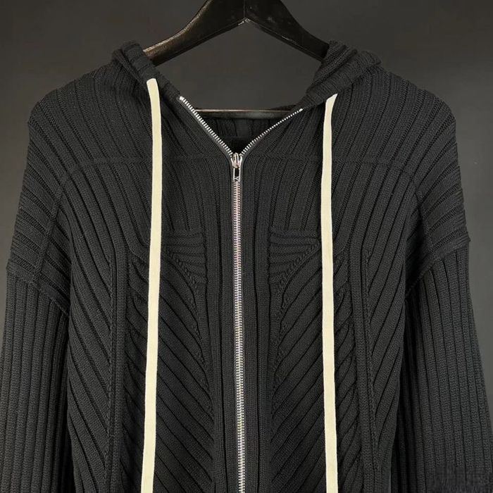 Зип худи Rick Owens SS25 ribbed cotton | opium