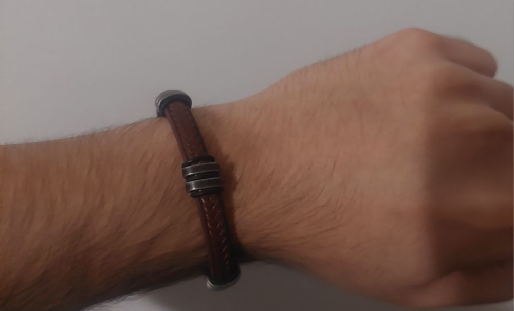 Pulseira homem castanha