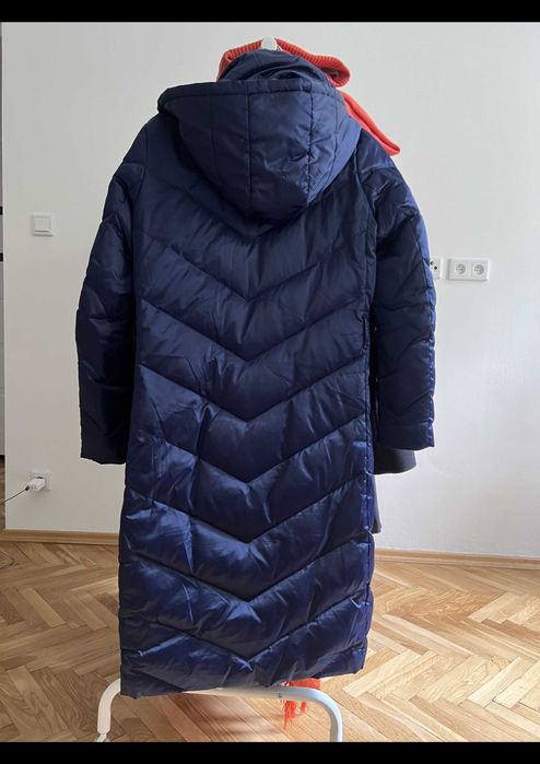 Puchowy płaszcz z kapturem Wittchen S / 36 ciepły i elegancki