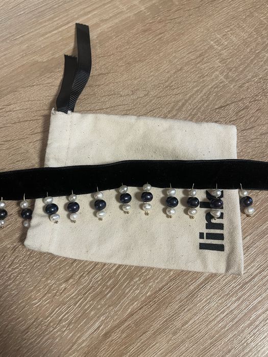 Оксамитовий чокер з бісером