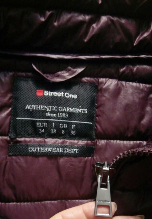 Куртка деми на пуху Street One. Размер - S .36. Ультратонкий пуховик.