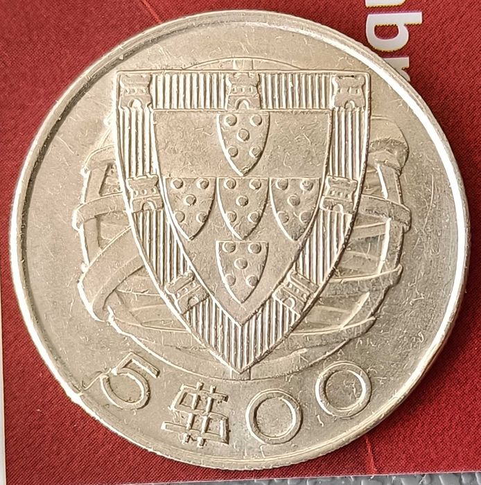 Moeda 5 Escudos Prata 1946 da 2ª República Portuguesa (Emissão Anual)