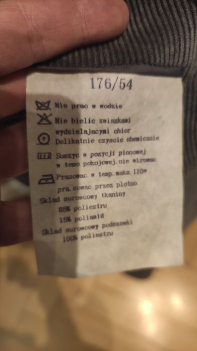 Sztruksowa marynarka męska XXL