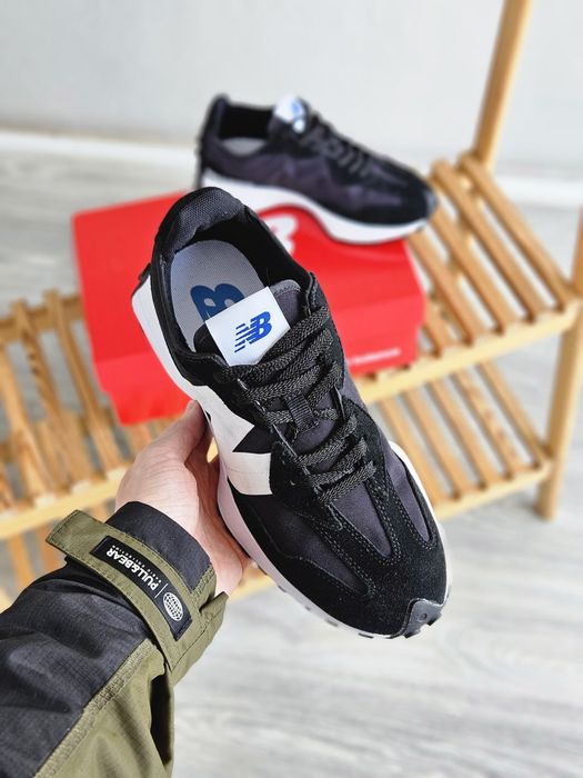 Кросівки Кроссовки New Balance 327 Black White Чёрный Белый Чорний Білий Кросовки демісезон