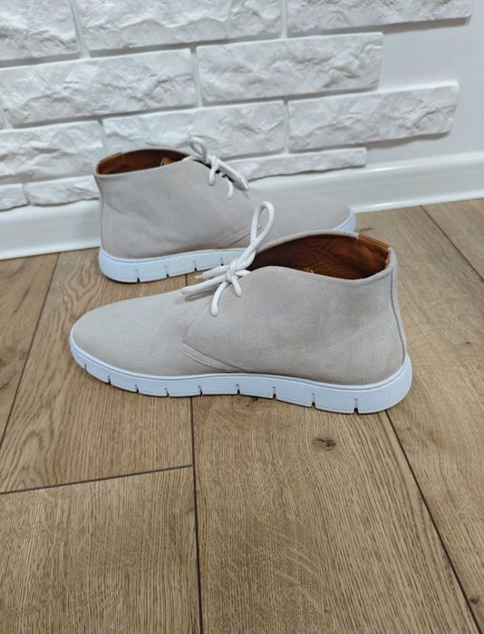 Decimo italy 43 чоловічі черевики кросівки білі шкіряні легкі дезерти