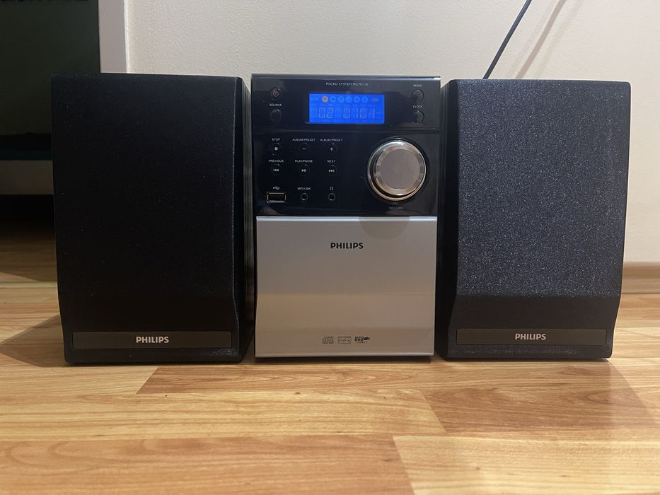 Mikrowieża PHILIPS MCM1110 | USB, CD, MP3, Radio FM