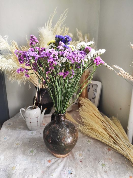 Сухоцвіти Льон.  Сухоцветы Просо кермек врсянка