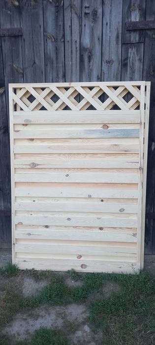 Płot drewniany/przęsła lamelowe