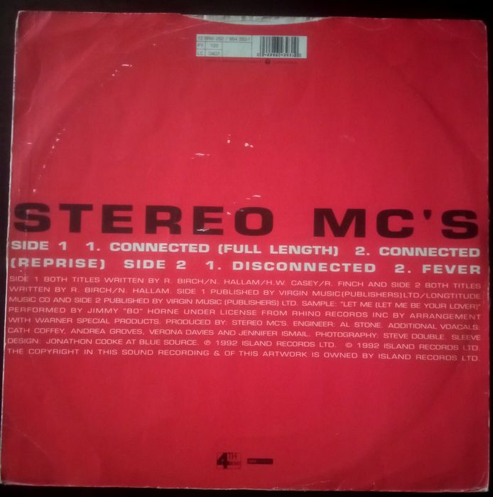 Vinil Maxis  -  Stereo MC's    Connected