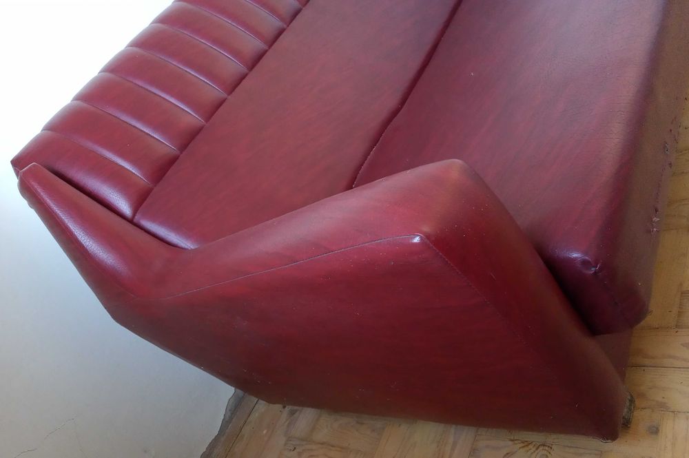 Sofá Napa Tailfin Reclinável Meados do Século XX Vintage Man Cave