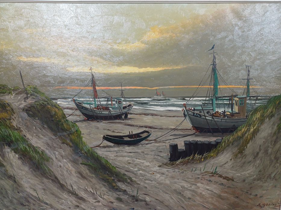 Stary obraz na płótnie ERIK YTTING .