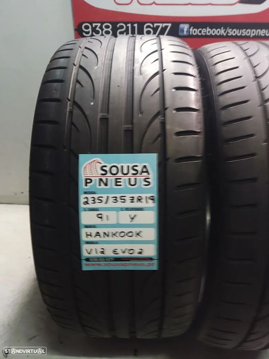 2 pneus semi novos 235-35r19 hankook - oferta dos portes