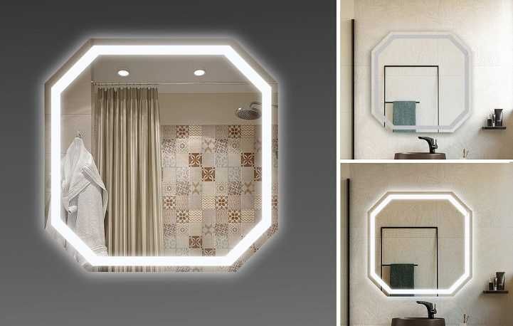Новое зеркало с подсветкой, влагостойкое. LED, ЛЭД, ЛЕД светодиоды.